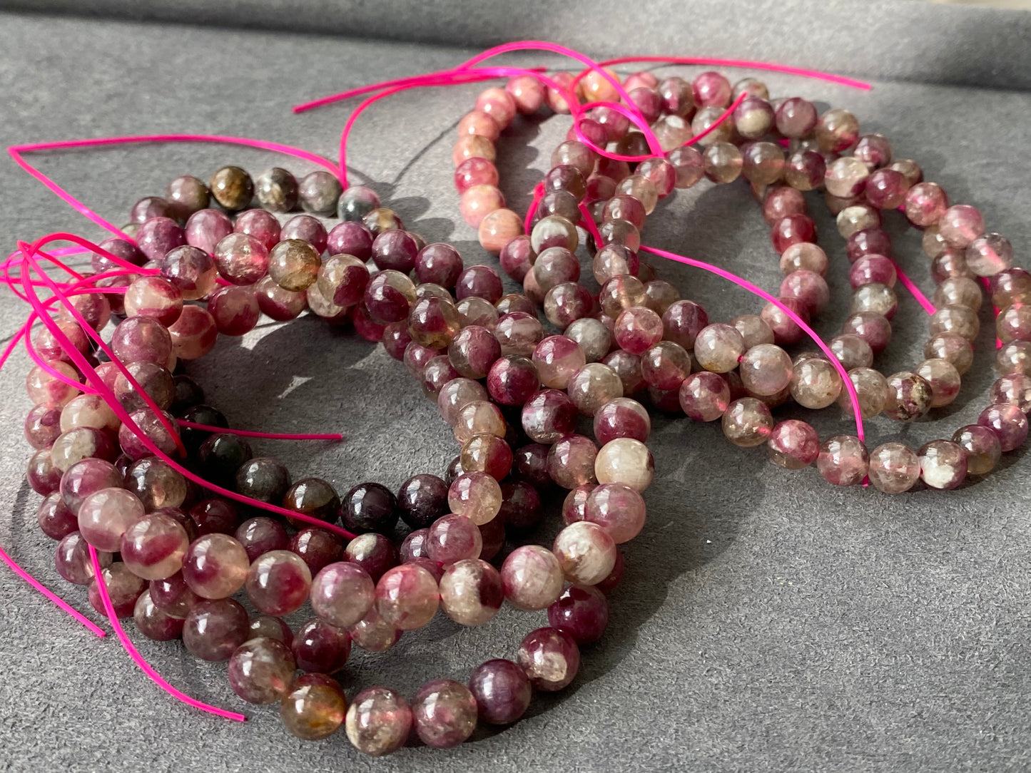 Natural Ruby Red Tourmaline, Pink Tourmaline 6mm-7mm Beaded Bracelet,wholesale price